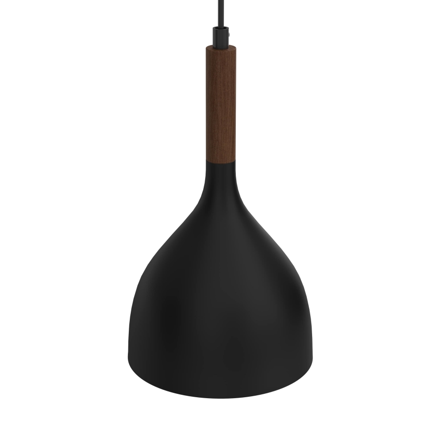 Pendel NOAK WOOD 2xE27/15W/230V sort/bøg
