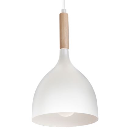 Pendel NOAK WOOD 3xE27/15W/230V hvid/bøg