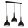 Pendel NOAK WOOD 3xE27/15W/230V sort/bøg