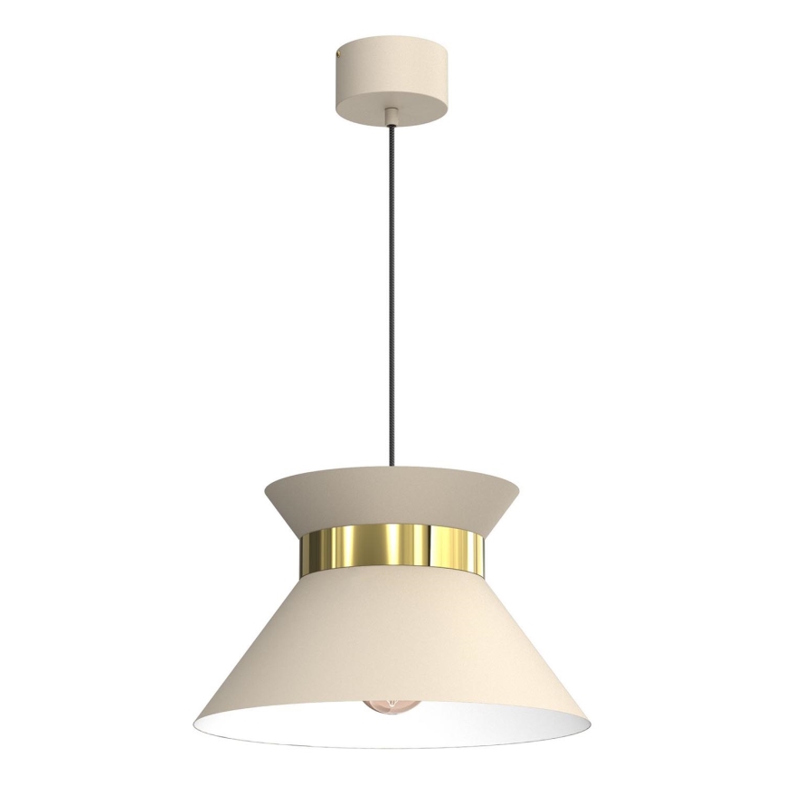 Pendel NORGE 1xE27/15W/230V beige/guldfarvet