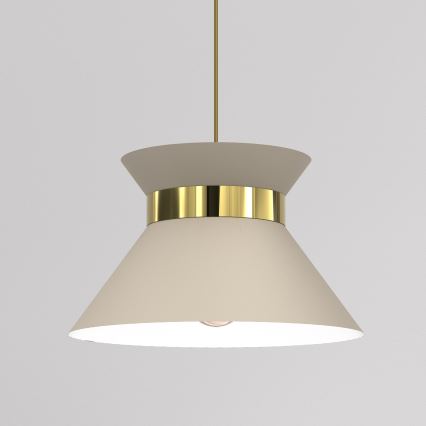 Pendel NORGE 1xE27/15W/230V beige/guldfarvet