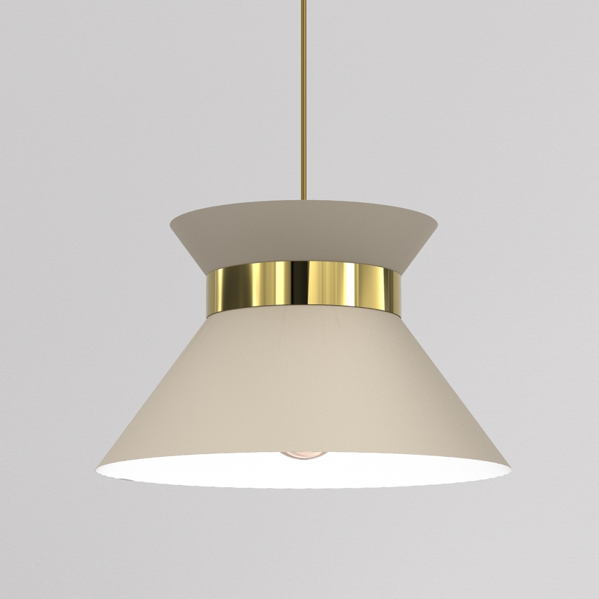 Pendel NORGE 1xE27/15W/230V beige/guldfarvet