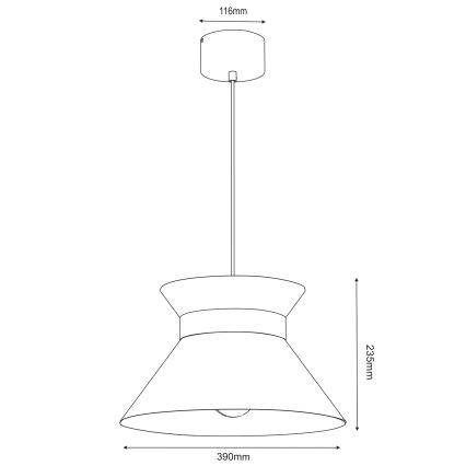 Pendel NORGE 1xE27/15W/230V beige/guldfarvet