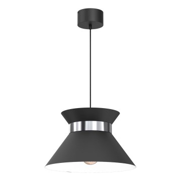 Pendel NORGE 1xE27/15W/230V sort/skinnende krom