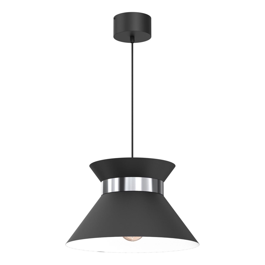 Pendel NORGE 1xE27/15W/230V sort/skinnende krom