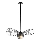 Pendel OGGI 1xE27/40W/230V diameter 60 cm sort