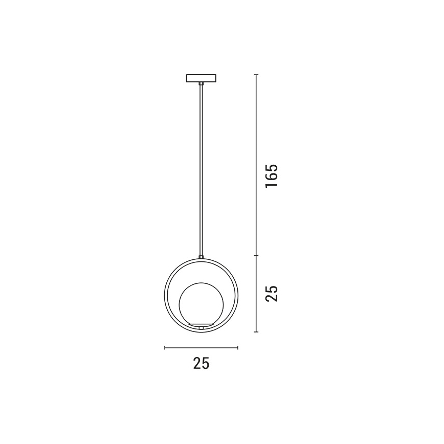 Pendel ORBA 1xE27/15W/230V messing