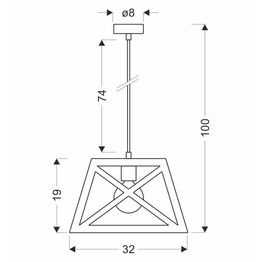 Pendel ORIGAMI 1xE27/40W/230V