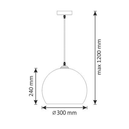 Pendel OTIS 1xE27/20W/230V diameter 30 cm