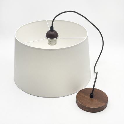 Pendel på kabel AIDA 1xE27/60W/230V Ø 35 cm eg/valnød/hvid