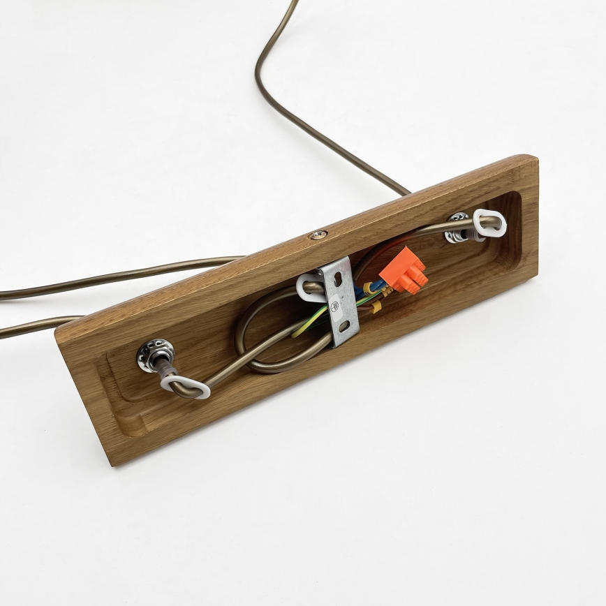 Pendel på kabel AIDA 3xE27/15W/230V Ø 25 cm eg/cremefarvet