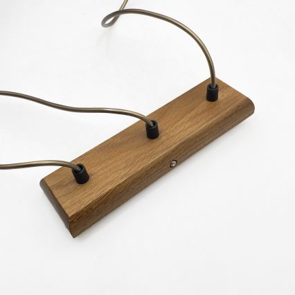 Pendel på kabel AIDA 3xE27/15W/230V Ø 25 cm eg/cremefarvet