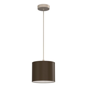 Pendel på kabel ARDEN 1xE27/15W/230V Ø 18 cm beige/brun
