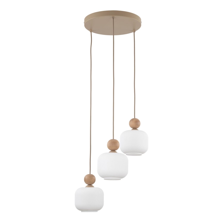 Pendel på kabel BALLO 3xE14/10W/230V beige
