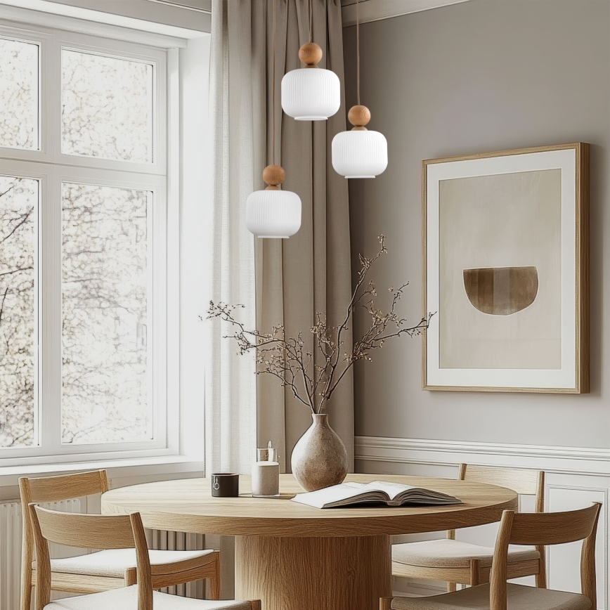 Pendel på kabel BALLO 3xE14/10W/230V beige