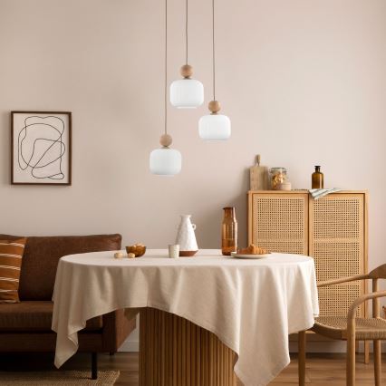 Pendel på kabel BALLO 3xE14/10W/230V beige
