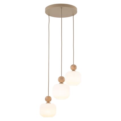 Pendel på kabel BALLO 3xE14/10W/230V beige
