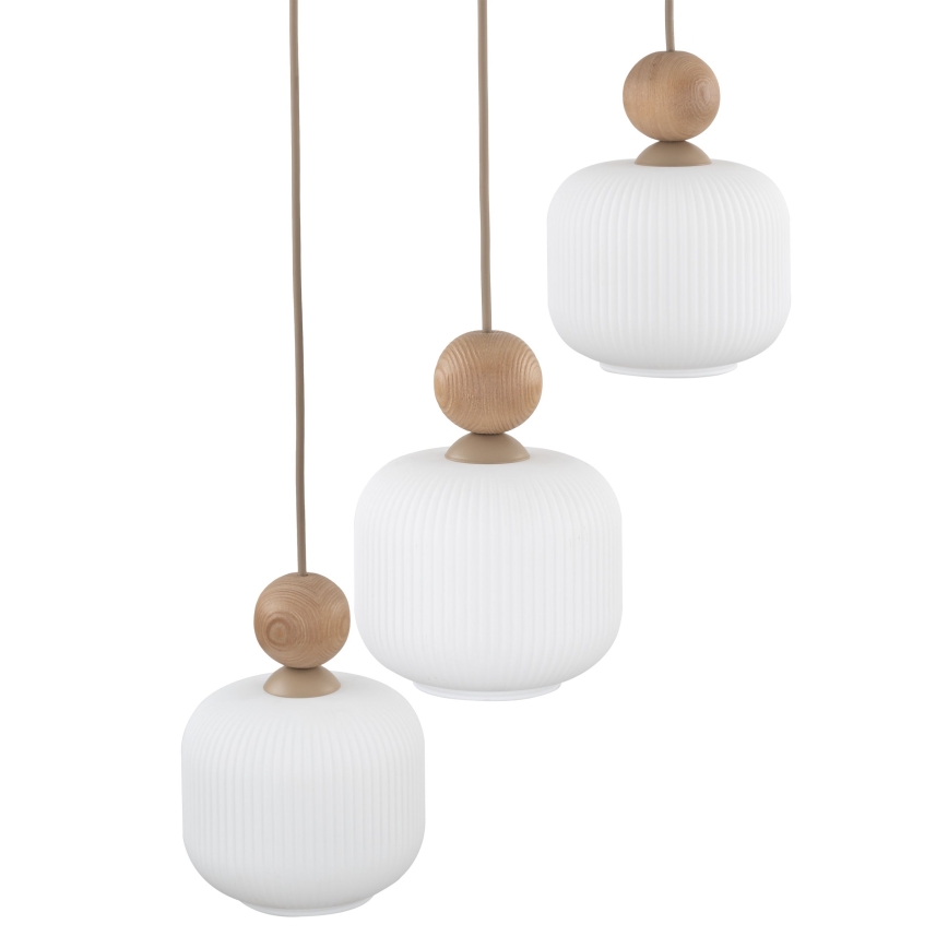 Pendel på kabel BALLO 3xE14/10W/230V beige