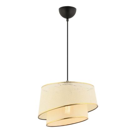 Pendel på kabel BARETTE 1xE27/60W/230V creme/guld