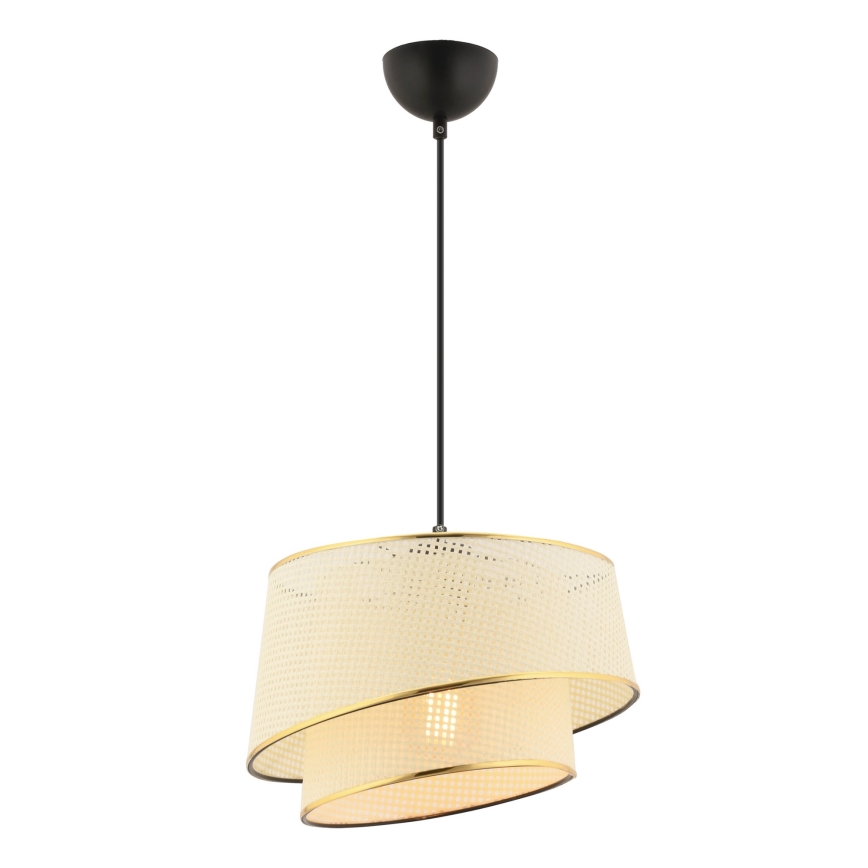 Pendel på kabel BARETTE 1xE27/60W/230V creme/guld