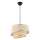 Pendel på kabel BARETTE 1xE27/60W/230V cremefarvet/blank krom