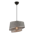 Pendel på kabel BARETTE 1xE27/60W/230V grå/poleret krom