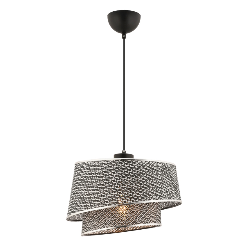 Pendel på kabel BARETTE 1xE27/60W/230V grå/poleret krom