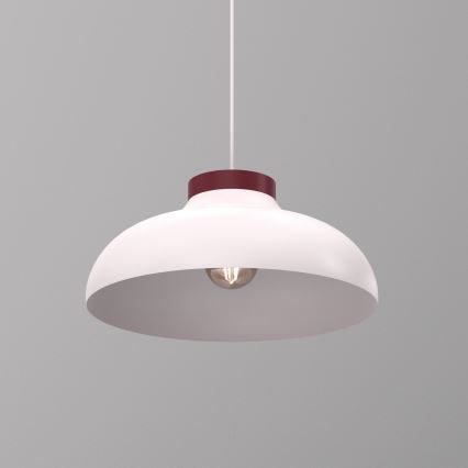 Pendel på kabel BASCA 1xE27/15W/230V creme/bordeaux