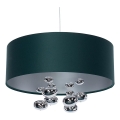 Pendel på kabel BUBBLE 1xE27/60W/230V Ø 50 cm grøn