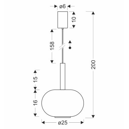 Pendel på kabel BUENO 1xGX53/9W/230V Ø 25 cm, røget beige