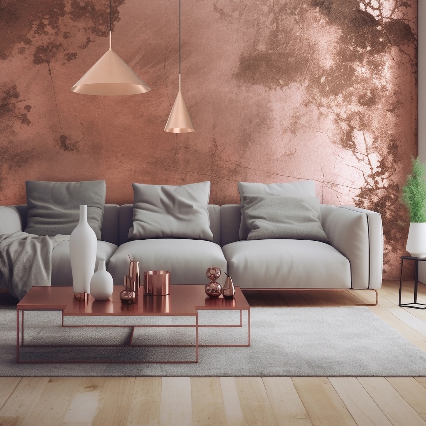 Pendel på kabel CAPITAL 1xGX53/15W/230V Ø 46 cm rosaguld