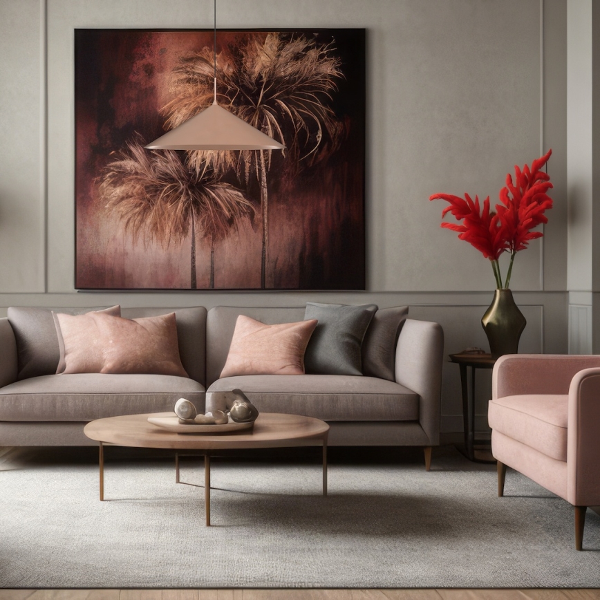 Pendel på kabel CAPITAL 1xGX53/15W/230V Ø 60 cm rosaguld