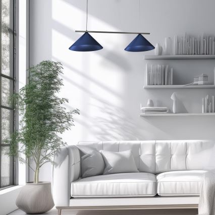 Pendel på kabel CAPITAL 2xGX53/15W/230V blå