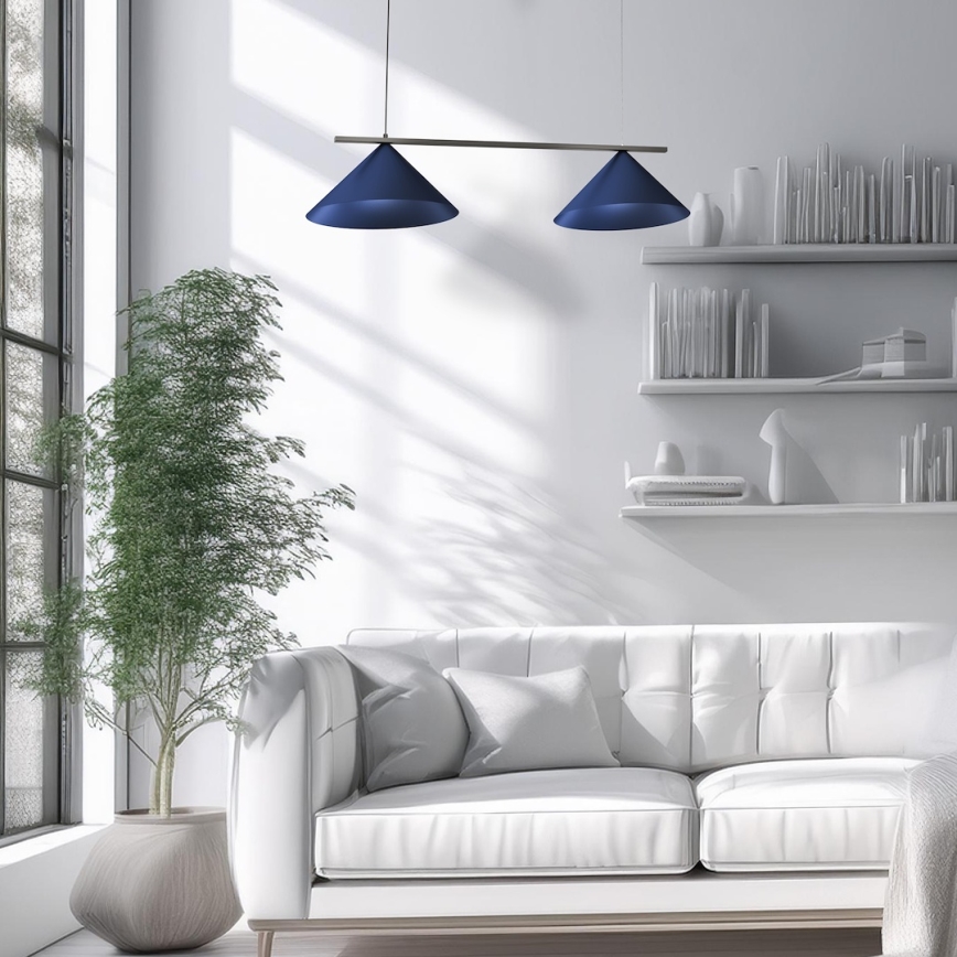 Pendel på kabel CAPITAL 2xGX53/15W/230V blå