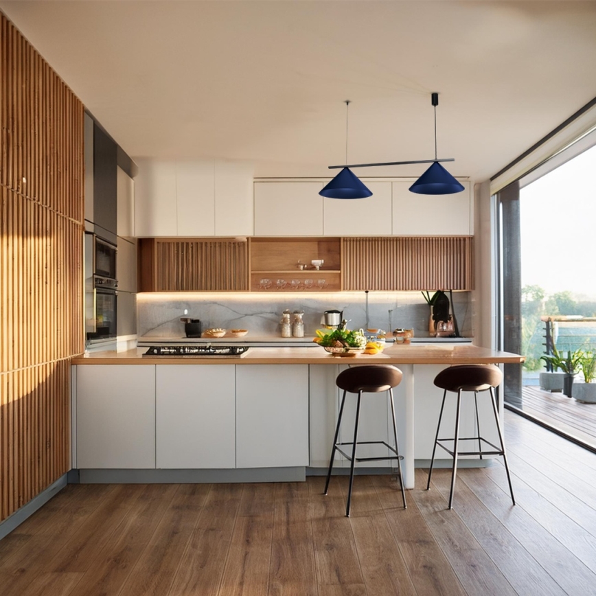 Pendel på kabel CAPITAL 2xGX53/15W/230V blå