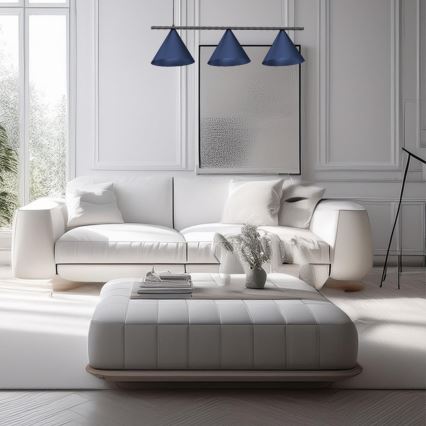 Pendel på kabel CAPITAL 3xGX53/15W/230V blå