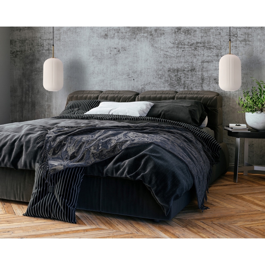 Pendel på kabel CRESTO 1xE27/40W/230V hvid/guld