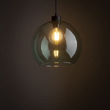 Pendel på kabel CUBUS 1xE27/15W/230V sort/røggrøn