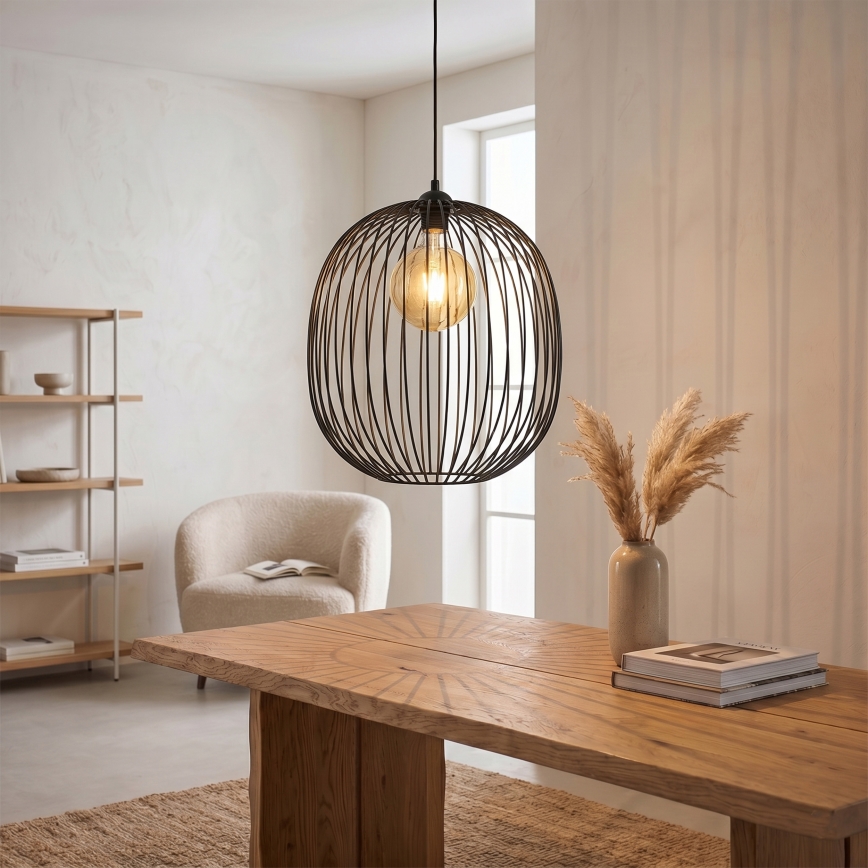 Pendel på kabel DESTELLO 1xE27/15W/230V Ø 32 cm sort