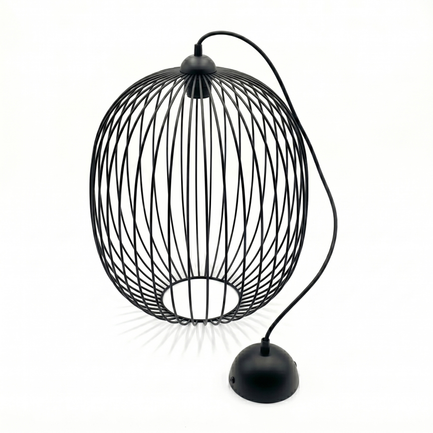Pendel på kabel DESTELLO 1xE27/15W/230V Ø 32 cm sort