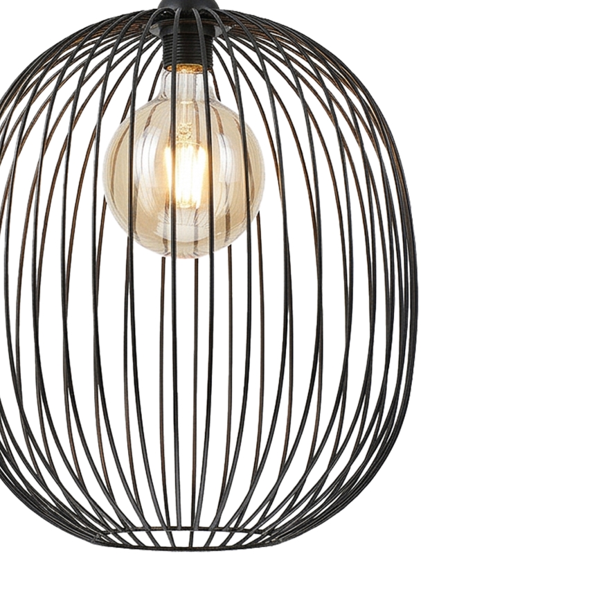 Pendel på kabel DESTELLO 1xE27/15W/230V Ø 32 cm sort