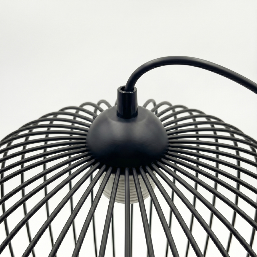 Pendel på kabel DESTELLO 1xE27/15W/230V Ø 32 cm sort