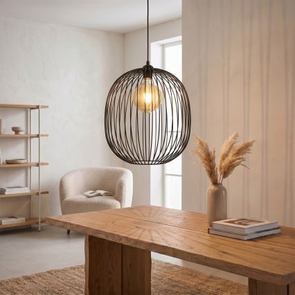 Pendel på kabel DESTELLO 1xE27/15W/230V Ø 33 cm sort