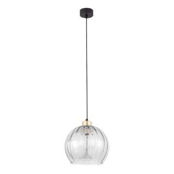 Pendel på kabel DEVI 1xE27/15W/230V sort/klar