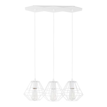 Pendel på kabel DIAMOND 3xE27/60W/230V hvid