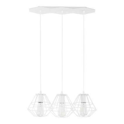 Pendel på kabel DIAMOND 3xE27/60W/230V hvid