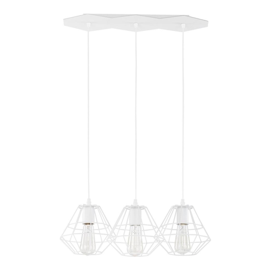 Pendel på kabel DIAMOND 3xE27/60W/230V hvid