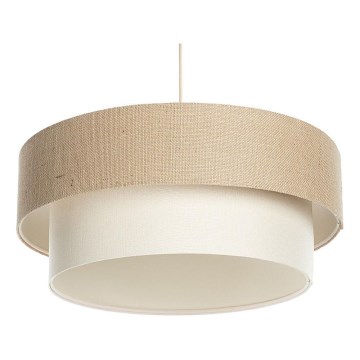 Pendel på kabel DUO 1xE27/60W/230V Ø 50 cm beige/creme