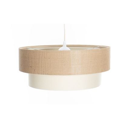 Pendel på kabel DUO 1xE27/60W/230V Ø 50 cm beige/creme