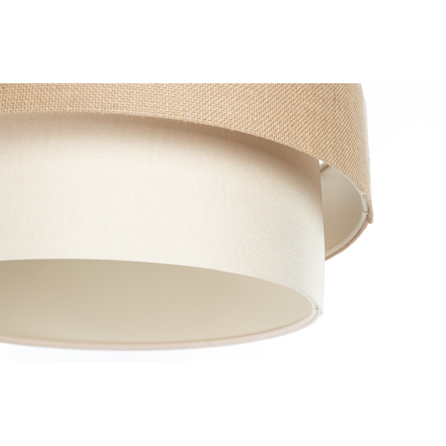 Pendel på kabel DUO 1xE27/60W/230V Ø 50 cm beige/creme